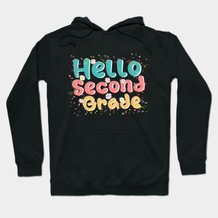 Second Grade Rainbow Girls Boys Teacher First Day Of Shool Hoodie